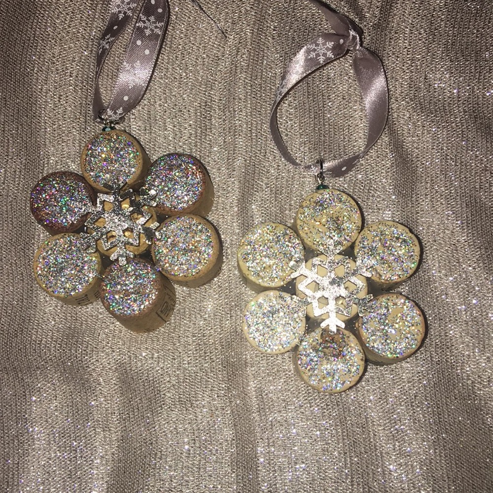 Wine Cork Ornaments (set of 2)